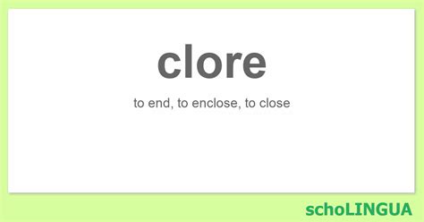Clore english. Things To Know About Clore english. 